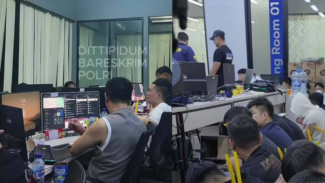 Penangkapan 321 WNA terkait operasional judol di Jakarta Barat oleh Bareskrim Polri. (Dok: Instagram/dittipidum_bareskrim)