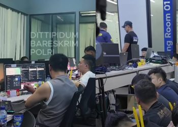 Penangkapan 321 WNA terkait operasional judol di Jakarta Barat oleh Bareskrim Polri. (Dok: Instagram/dittipidum_bareskrim)