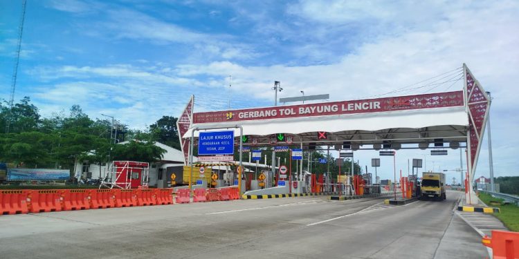 Kondisi arus kendaraan di Jalan Tol Trans Sumatera selama periode arus balik libur panjang Kenaikan Yesus Kristus 2026 mengalami peningkatan. (Dok: Hutama Karya)