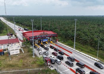 Kepadatan kendaraan terlihat di sejumlah ruas Jalan Tol Trans Sumatera selama libur panjang Kenaikan Yesus Kristus 2026. (Dok: Hutmaa Karya)