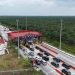 Kepadatan kendaraan terlihat di sejumlah ruas Jalan Tol Trans Sumatera selama libur panjang Kenaikan Yesus Kristus 2026. (Dok: Hutmaa Karya)