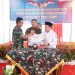 Pangdam XX/TIB Mayjen TNI Arief Gajah Mada bersama Gubernur Jambi Al Haris meninjau lokasi pembangunan Kodam baru di Desa Pondok Meja, Muaro Jambi, Jumat (22/5/2026). (Dok: Redaksi)