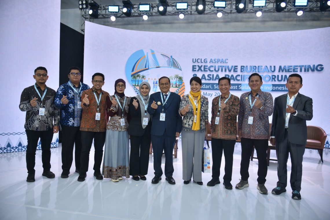 Wali Kota Jambi Maulana bersama Wakil Wali Kota Diza Hazra Aljosha menghadiri forum internasional UCLG ASPAC 2026 di Kendari. (Dok: Diskominfo Kota Jambi)