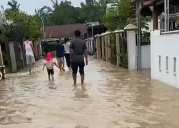 kondisi banjir beberapa waktu lalu di Jambi. (Dok: Redaksi)