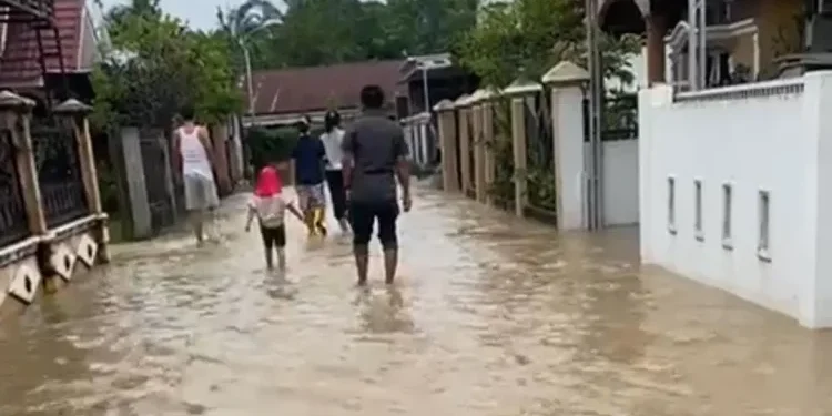 kondisi banjir beberapa waktu lalu di Jambi. (Dok: Redaksi)