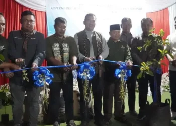 Pelepasan ekspor 20 ton kopi Fine Robusta asal Desa Lempur, Kecamatan Gunung Raya, Kabupaten Kerinci. (Dok: Redaksi)
