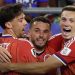 Sejumlah pemain timnas Skotlandia berselebrasi setelah tercipta gol ke gawang Haiti saat laga awal Grup C Piala Dunia 2026 di Boston Stadium, AS, Minggu. (DOk: X/FifaWorldCup)