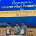 Ketua DPRD Muaro Jambi mendampingi Bupati menerima LHP dengan opini Wajar Tanpa Pengecualian (WTP) dari BPK Perwakilan RI Provinsi Jambi. (Dok: Redaksi)