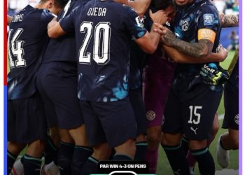 Selebrasi penuh haru para pemain Paraguay usai menyingkirkan Jerman lewat adu penalti 4-3. (Dok: Instagram @fifaworldcup)
