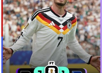 Pemain Timnas Jerman merayakan salah satu dari tujuh gol yang bersarang ke gawang Curacao pada laga perdana Grup E Piala Dunia 2026 di Houston. (DOk: Instagram @fifaworldcup)