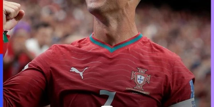 Cristiano Ronaldo merayakan salah satu dari dua gol yang dicetaknya saat Portugal membantai Uzbekistan 5-0 pada laga Grup K Piala Dunia 2026 di Houston Stadium, Amerika Serikat. (Dok: Instagram @fifaworldcup)