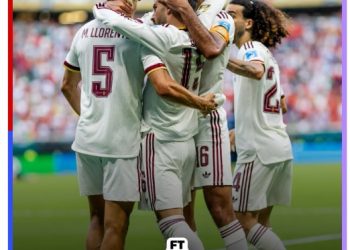 Alex Baena merayakan gol semata wayangnya yang membawa Spanyol menaklukkan Uruguay 1-0 pada laga terakhir Grup H Piala Dunia FIFA 2026. (DOk: Instagram @fifaworldcup)