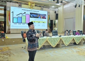 Wali Kota Jambi Maulana  memimpin Dialog Publik Transformasi Tata Kelola Sampah di Aula Griya Mayang. (Dok: Rahmat)