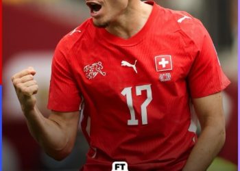 Pemain Swiss merayakan gol saat menghadapi Kanada pada laga terakhir Grup B Piala Dunia 2026 di Stadion BC Vancouver. (Dok: Instagram @fifaworldcup)