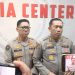 Karo SDM Polda Jambi Kombes Pol. Handoko didampingi Kabid Humas Polda Jambi Kombes Pol Erlan Munaji saat menyampaikan informasi pelaksanaan Bhayangkara Presisi Job Fair dan Pameran UMKM 2026 di Media Center Polda Jambi. (Dok: Alpin)