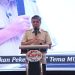 Menteri Ketenagakerjaan Yassierli memberikan arahan saat membuka Rapimnas KSPN di Majalengka, Jawa Barat. (Dok: Humas Kemenaker RI)