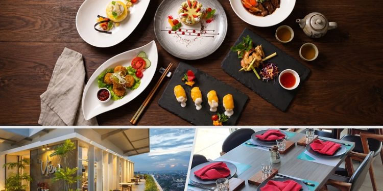 Suasana rooftop The View Swiss-Belhotel Jambi saat peluncuran “LUME – Culinary Journey to Truly Asia”, menghadirkan pengalaman kuliner Asia modern dengan panorama kota dari ketinggian. (Dok: Marcom Swiss-Belhotel Jambi)