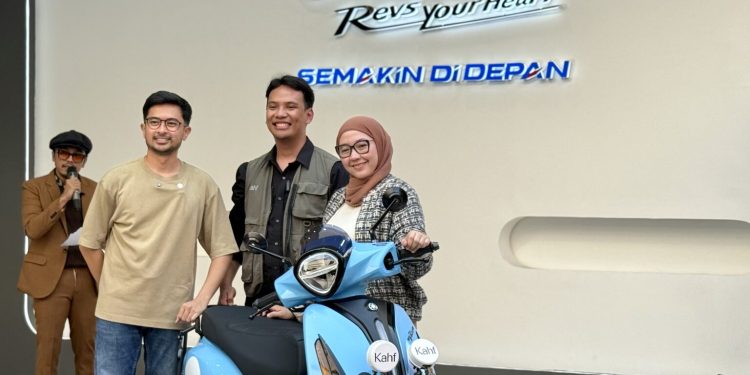 Yamaha Indonesia bersama Kahf memperkenalkan Grand Filano Hybrid modifikasi bertajuk “Classy Modern Explorer” di Jakarta Fair Kemayoran 2026. (Dok: Yamaha)