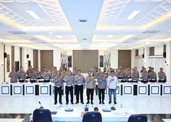 Foto bersama usai Latihan Pra Operasi (Latpraops) Patuh Siginjai 2026 di Gedung Siginjai Polda Jambi. (Dok: Alpin)