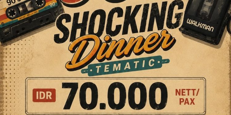 Suasana retro 90-an akan dihadirkan dalam event “Back to Retro 90’s Shocking Dinner” di Luminor Hotel Jambi. (Dok: Marcom Luminor Hotel Jambi)