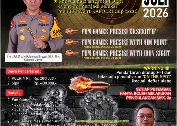 Ketua Umum Perbakin Jambi Raja P. Surbakti menyampaikan kesiapan pelaksanaan Kejuaraan Menembak Kapolda Cup 2026 yang akan digelar pada 10-11 Juli mendatang di Lapangan Tembak Raden Mattaher Jambi sebagai bagian dari peringatan Hari Bhayangkara ke-80. (Dok: Humas KONI Provinsi Jambi)
