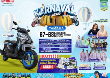 Poster Yamaha Karnaval Gear Ultima yang akan digelar pada 27–28 Juni 2026 di Lapangan Donorejo, Jambi Selatan. (Dok: Yamaha DDS Jambi)