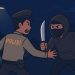 Ilustrasi polisi diserang (Dok: Microsoft Copilot/Baso Marewa)