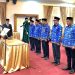 Kepala Kanwil Kementerian Agama Provinsi Jambi, Mahbub Daryanto, melantik dan mengambil sumpah jabatan lima pejabat manajerial baru di lingkungan Kemenag Jambi. (Dok: Rudi)