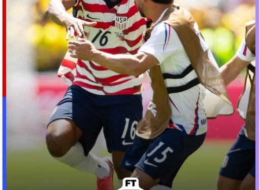 Pemain Amerika Serikat merayakan gol saat menghadapi Australia pada laga Grup D Piala Dunia 2026 di Stadion Lumen, Seattle. (Dok: Instagram @fifaworldcup)