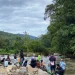 Warga dan pemancing dari berbagai daerah mengikuti pembukaan Lubuk Larangan Batang Langkup di Desa Rantau Kermas, Kecamatan Jangkat, Kabupaten Merangin. (Dok: Rudi)