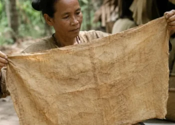 Ilustrasi Kain kulit kayu terap. (Dok: Redaksi)