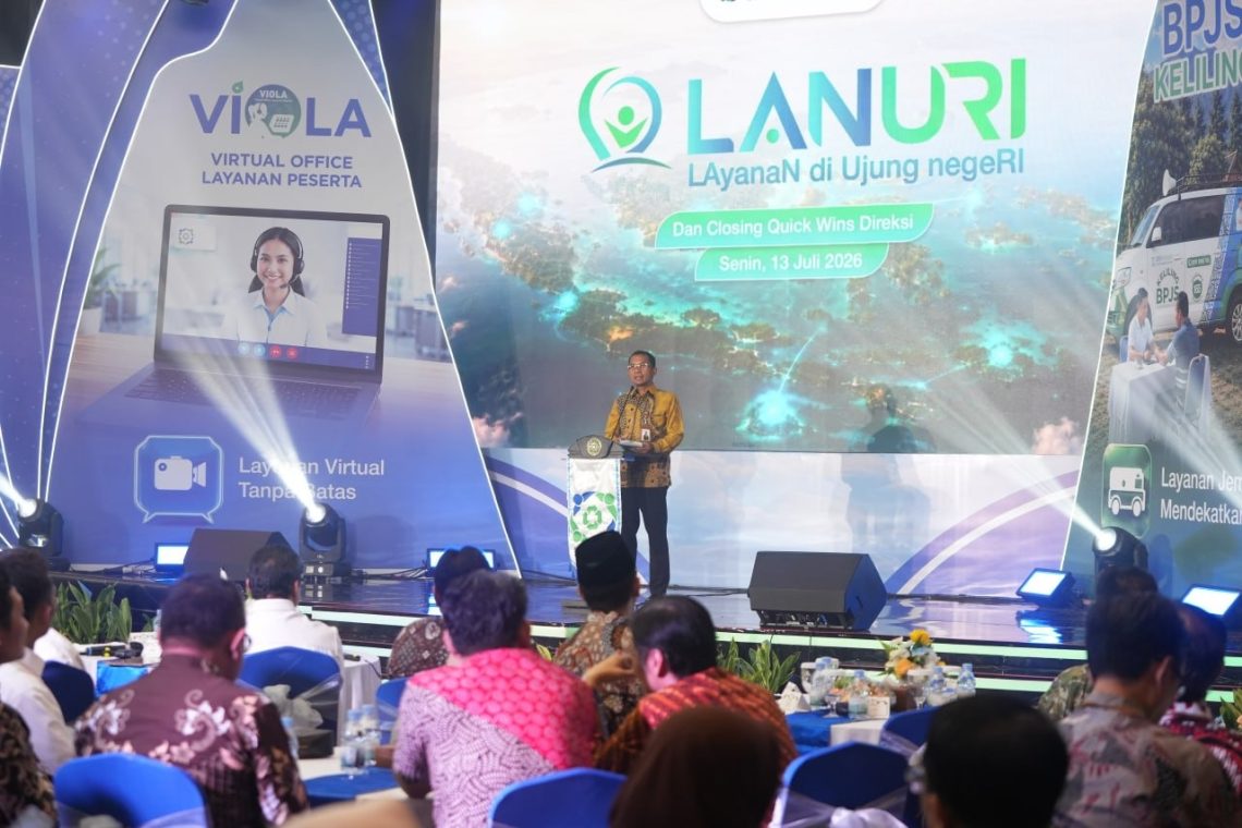 Direktur Utama BPJS Kesehatan Prihati Pujowaskito meluncurkan program Layanan Ujung Negeri (LANURI) yang menghadirkan layanan VIOLA dan BPJS Keliling di 558 titik kabupaten/kota di Indonesia. (Dok: BPJS Kesehatan)