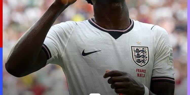 Bukayo Saka tampil sebagai pahlawan kemenangan Inggris usai mencetak hat-trick saat The Three Lions mengalahkan Prancis 6-4 dalam laga perebutan tempat ketiga Piala Dunia FIFA 2026 di Stadion Miami. (Dok: Instagram @fifaworldcup)