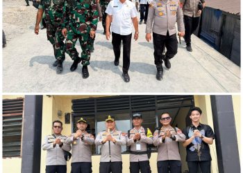 apolres Morowali AKBP Reza Khomeini bersama jajaran melakukan kunjungan kerja ke Polsubsektor Menui Kepulauan, Kelurahan Ulunambo, Sabtu (10/10/2026), untuk melihat kondisi wilayah dan memberikan semangat kepada personel yang bertugas. (Dok: Istimewa)