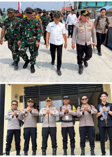apolres Morowali AKBP Reza Khomeini bersama jajaran melakukan kunjungan kerja ke Polsubsektor Menui Kepulauan, Kelurahan Ulunambo, Sabtu (10/10/2026), untuk melihat kondisi wilayah dan memberikan semangat kepada personel yang bertugas. (Dok: Istimewa)